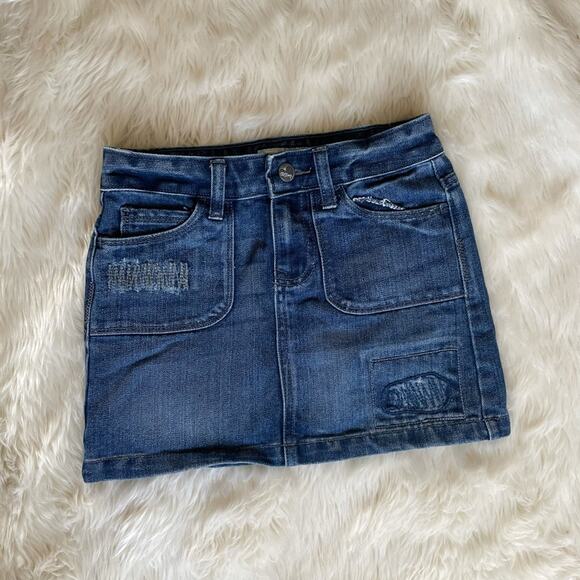 Old Navy Other - Old Navy Girls Size Medium Jean Skirt patchwork adjustable
